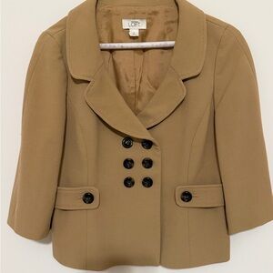 LOFT Women's Tan Blazer Jacket/ Skirt